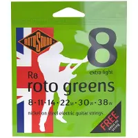 Rotosound R8 Greens Gitaarsnaren voor Elektrische Gitaar (8-38)
