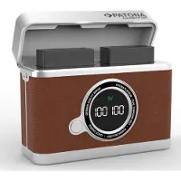 PATONA Duo Oplader USB-C voor Canon LP-E6 LP-E6N LP-E6NH LP-E6P - Retro Design - Oplaadbox voor 2 Accu’s