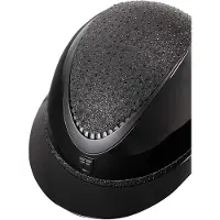 Equestro Luxury Rijhelm Wide Visor 58-60 Zwart