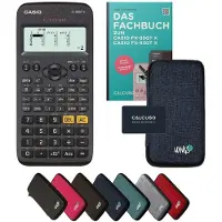 Casio fx-83GT X incl. beschermhoes Blauw & vakboek (64 pagina's, DIN A5) – Wetenschappelijke rekenmachine – Smart Set
