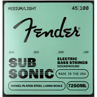 Fender SubSonic 7250ML Bass Strings Nickel-Plated Steel Long Scale Gauges .045-.100 (4)