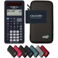 Texas Instruments TI-30X Plus MathPrint incl. WYNGS Beschermhoes Donkergrijs - Wetenschappelijke Rekenmachine - Basis Pakket