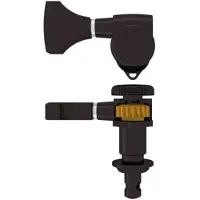 Hipshot HS6GL0BT-21 Guitar tuner, Grip-Lock open, 21.0mm (0.827) post height, treble side, zwart