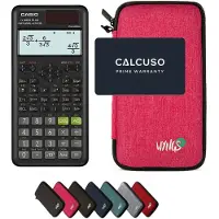 Casio fx-85ES Plus 2nd edition incl. WYNGS Beschermhoes Roze - Wetenschappelijke Rekenmachine - Basis Pakket