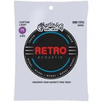 Martin Retro Monel Nickel Acoustic Strings Custom Light 11-52 3 Pack