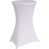 TRUTZHOLM Hoge tafel met witte afdekking opvouwbaar Ø 60cm bistrotafel hoge tafel klaptafel weerbestendig