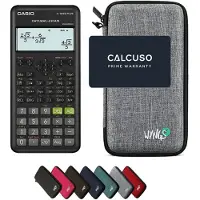 Casio fx-82ES Plus 2nd edition incl. WYNGS Beschermhoes Lichtgrijs - Wetenschappelijke Rekenmachine - Basis Pakket