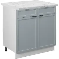 Vicco Fame-Line Keukenonderkast – 80 cm, WB Marmer Licht blauw-grijs