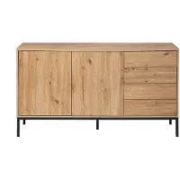 CALICOSY Buffet met 2 deuren en 4 lades l140 cm lenny