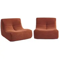Sweeek Fauteuil corduroy Sokol 1 zitplaats (set van 2) Terracotta