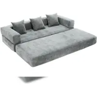 MODFU Luxe Multifunctionele Bedbank (90x200) - Ledikant met Uitschuifbaar Bureau, Lades & App LED - Industrieel Hout/Metaal