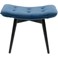 Kare design Voetsteun Vicky fluweel olieblauw