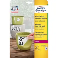 Avery Zweckform AVERY Weerbestendige folie-etiketten afneembaar L4778REV-20 A4 Wit 45,7 x 21,2 mm 20 Vellen à 48 Etiketten