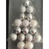 Timstor 17 Stuks Kerstballen wit/zilver 5cm onbreekbaar