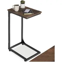 TecTake - Bijzettafel Erie - industrieel - donkerbruin - 40x30x63 cm - 404455