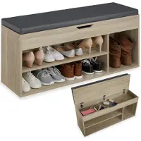 TecTake - Schoenenbank Natalya - Licht hout, eiken Sonoma - 403625