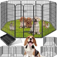 TecTake 8-hoekige puppyren 100 cm - 402501