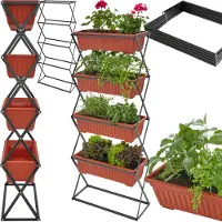 TecTake - Verticaal plantenrek met 4 bakken - 403445
