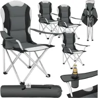TecTake Stoelenset Luxe Campingstoelen - Grijs;Zwart