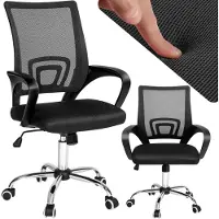 TecTake Bureaustoel - Draaistoel met Wielen - Bureaustoel met Lendensteun en Armleuningen - Ergonomische Bureaustoel - In Hoogte Verstelbare Computerstoel - Directiestoel met Kantelfunctie - Zwart