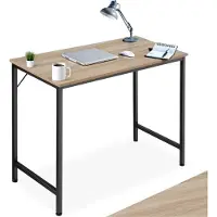 TecTake - bureau hoekbureau bureautafel kantoorbureau - 80 cm - industrieel - lichtbruin