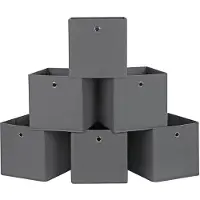 Songmics Opbergdozen met vingergat, non-woven stof, Grijs