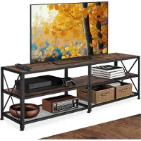 TecTake - TV-meubel – Indianapolis - industrieel donkerbruin – 404543