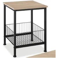 TecTake - Bijzettafel Grimsby 40x40x55,5cm - industrieel - lichtbruin - 404695