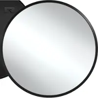 TecTake - Wandspiegel rond Fiona - Badkamerspiegel - Spiegel rond met stevig aluminium frame - Spiegel voor de badkamer, woonkamer of slaapkamer - Diameter van 80 cm