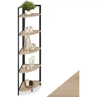 TecTake - Hoekkast Castlebar 30x30x150cm - lichtbruin - 404772