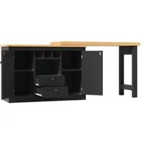 STILVORA Bartafel - Uitschuifbaar Met 360 Graden Draaifunctie En Opbergruimte - Voor Woonkamer En Eetkamer - MDF - 120 180x40x76 Cm - Zwart