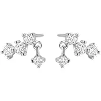 Hey Happiness Oorbellen 'Starlit Drop' zilver