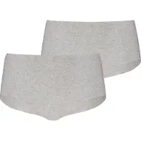 Puma - Dames - Mini Shorts - Invisible Cotton - 2-pack - Light Grey Melange - Maat M