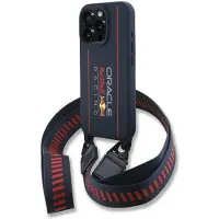 Red Bull Racing Silicone Vertical Logo Magsafe Case + Crossbody Strap Iphone 16 Pro Max Telefoonhoesje