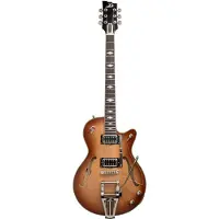 Duesenberg Starplayer TV DLX Light Antique Burst semi-akoestische gitaar met koffer