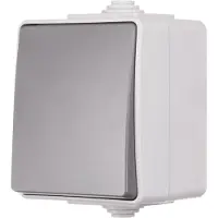 ION Industries - Wisselschakelaar - Opbouw - IP55 - Grijs - Wandcontactdozen