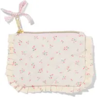 HEMA Etui 14.8x10.5x1cm ruffles bloemen (multicolor)