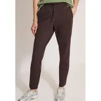 Cecil Dames Broek met Mid Waist-taille en smalle pijpen in casual pasvorm - Bruin - S