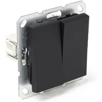 Q-Link Schakelaar | | S-Line (Inbouw, Wissel/Wissel, Zwart)