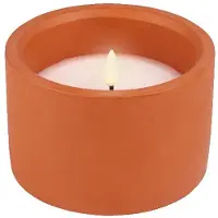 Lumineo Led kaars voor buiten | | Ø 12 x 8 cm (Beton, Terracotta)