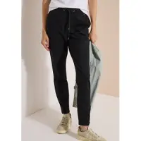 Cecil Dames Mid Waist Slim Leg Hose in casual pasvorm - Zwart - M