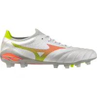 Mizuno Morelia Neo V Beta Elite Gras Voetbalschoenen (FG) Wit Oranje Limoen
