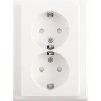 Merten Stopcontact | | System M (Inbouw, Randaarde, Actief wit)