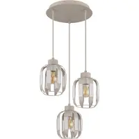 Globo Eetkamer Hanglamp Arlen 3 Lichts Zand Bruin