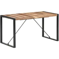 vidaXL Eettafel 140x70x75 cm massief hout
