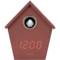 Karlsson Riqueza Cuckoo LED Wekker | Met Koekoeksklok | 13x15.3x6.8cm