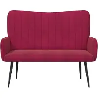 vidaXL 2-Zits Sofa Wijnrood 115 x 61 x 87 cm fluweel