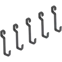 Emuca Set met 5 haken voor de keuken, staal, antracietgrijs