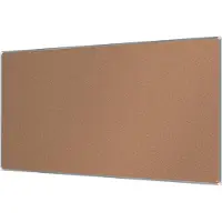 Nobo Premium Plus Kurk Mededelingenbord Wandmontage 240 (B) x 1,45 (D) x 120 (H) cm Aluminium Bruin