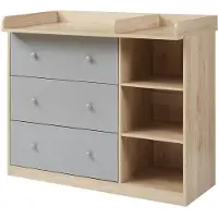 En.casa Luiercommode Beldinupp eikenkleurig en grijs []